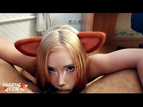 ❤️ Kitsune jibla 'dick u cum f'ħalqha ❤ Video tal-ħakk lilna ❌❤